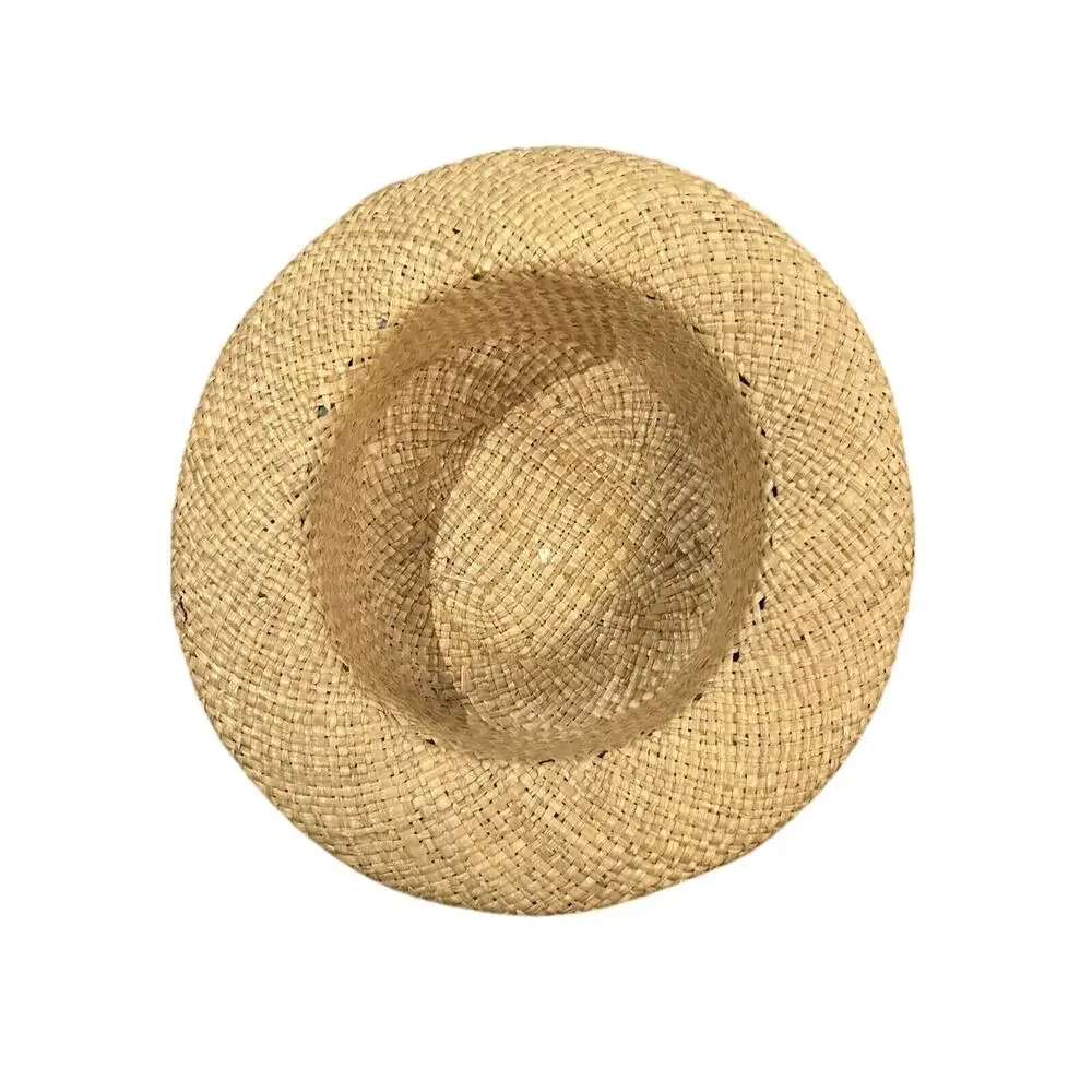 Straw Hat with Crochet Detail 20.5